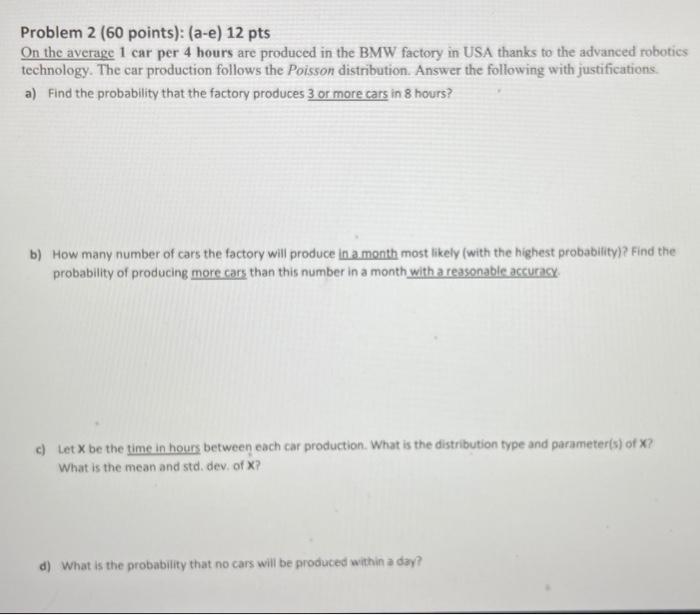 Solved Problem 2 (60 points): (a-e) 12 pts On the average 1 | Chegg.com
