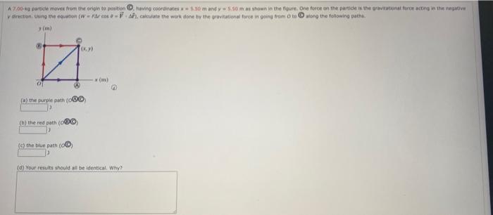 Solved (c) the blue path (o ( ) ) | Chegg.com