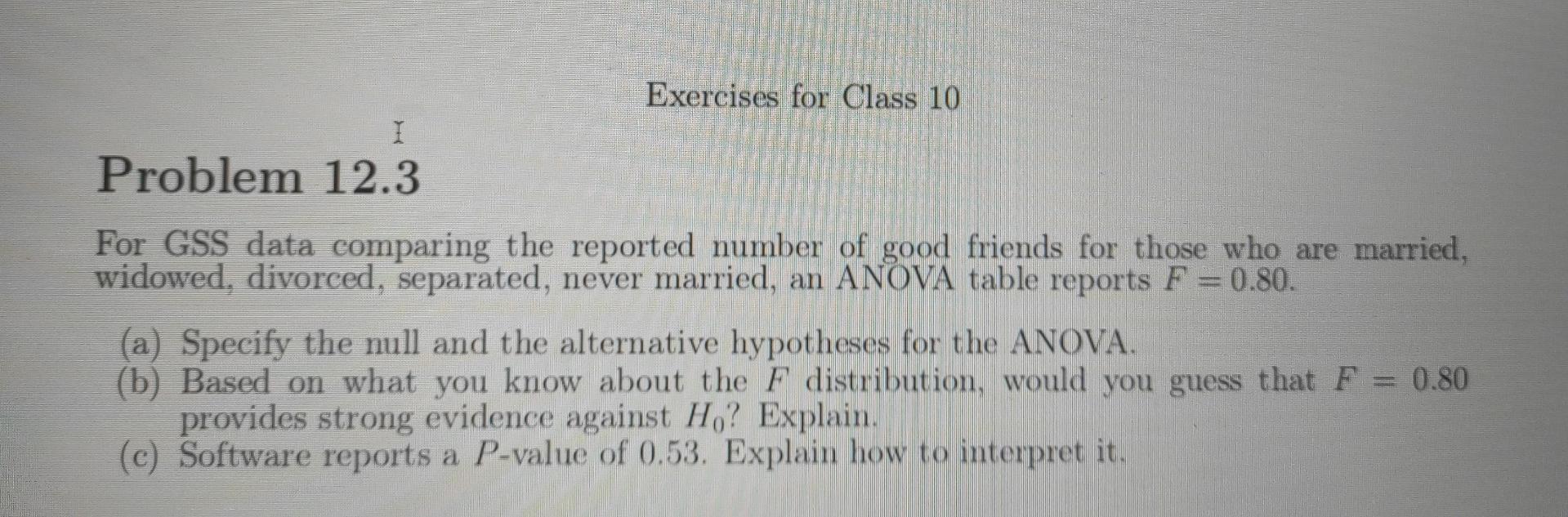 Solved Exercises For Class 10 I Problem 12 3 For Gss Data Chegg Com