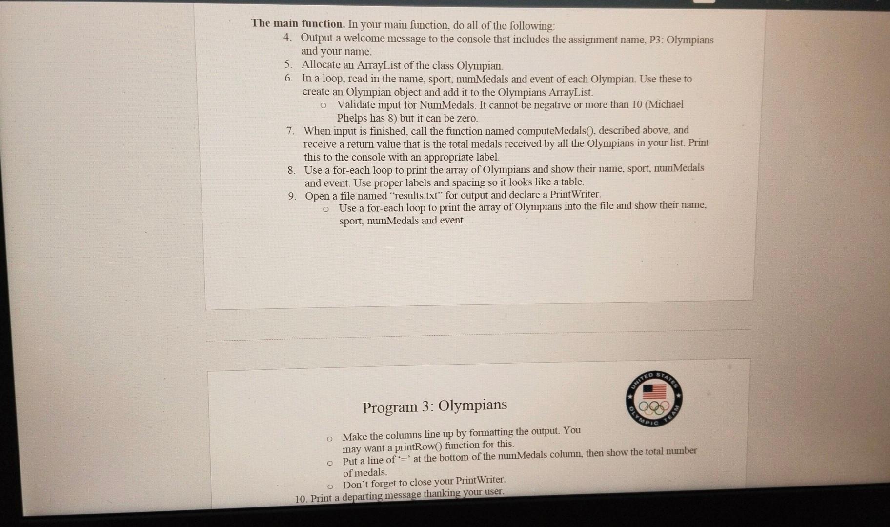 Solved 1 Goals - To write your own class in a program. - To | Chegg.com