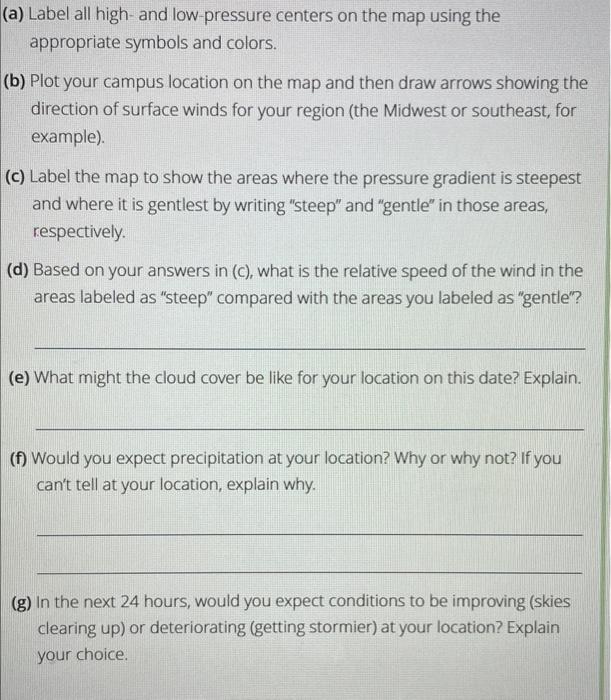 Solved EXERCISE 18.2 Using Isobar Maps to identify Trends | Chegg.com
