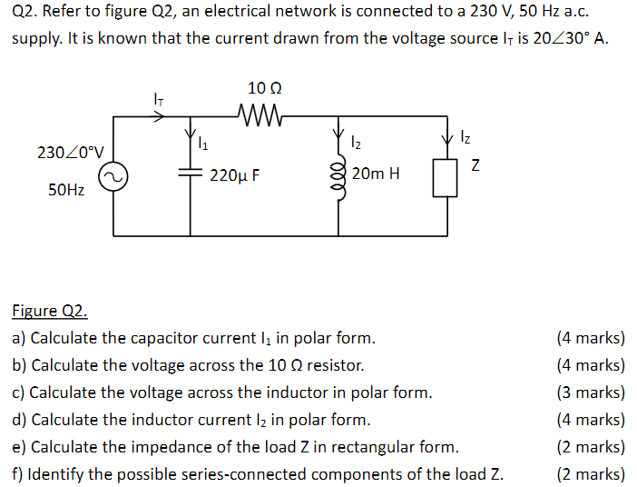 Solved Figure Q2.a) ﻿Calculate the capacitor current I1 ﻿in | Chegg.com