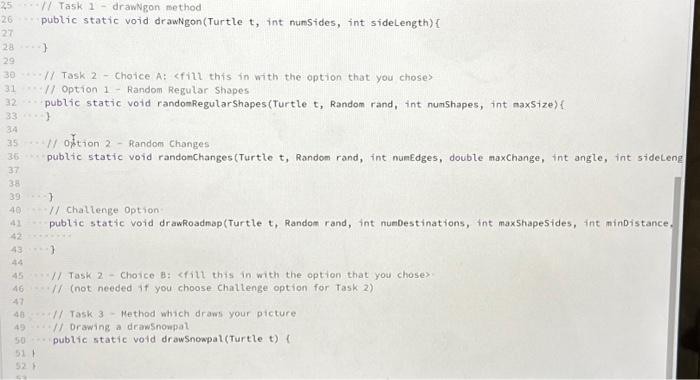 Solved public static void main(String[] args) f New Turtle = | Chegg.com