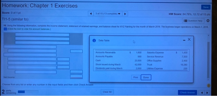 Solved Save Homework: Chapter 1 Exercises Score: 0 of 1 pl 8 | Chegg.com