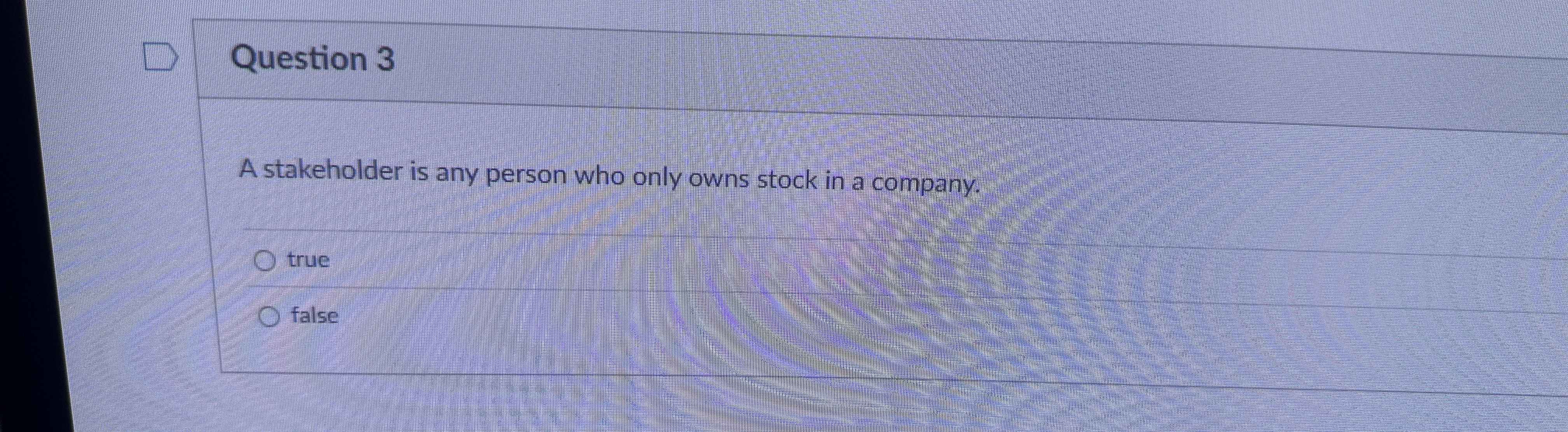 Solved Question 3A stakeholder is any person who only owns