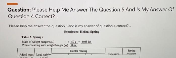Question: Please Help Me Answer The Question 5 And Is | Chegg.com