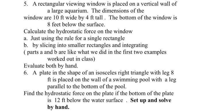 5. A rectangular viewing window is placed on a | Chegg.com