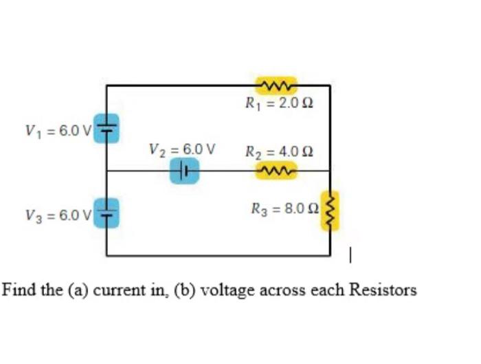 Solved Find The (a) Current In, (b) Voltage Across Each | Chegg.com