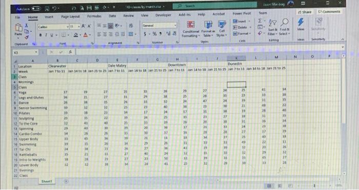 Solved freeze the top two rows of the current worksheet. | Chegg.com
