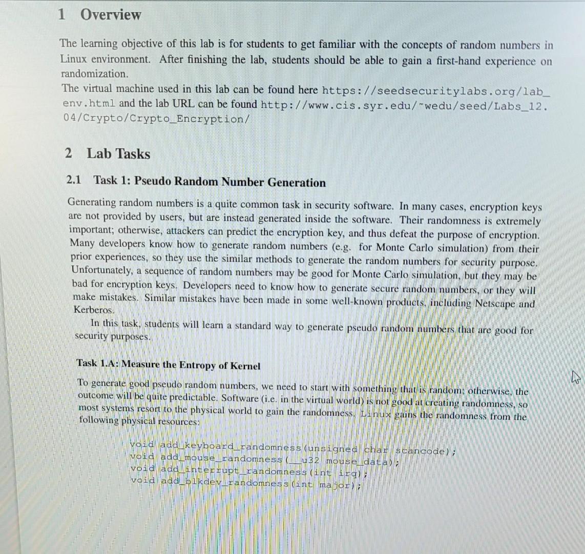 Solved The learning objective of this lab is for students to | Chegg.com