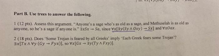 Solved Part B. Use trees to answer the following. - 1 (12 | Chegg.com