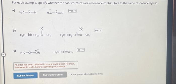 Solved For Each Example Specify Whether The Two Structures Chegg Com