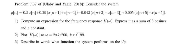 Solved Problem 7.37 Of [Ulaby And Yagle, 2018]: Consider The | Chegg.com