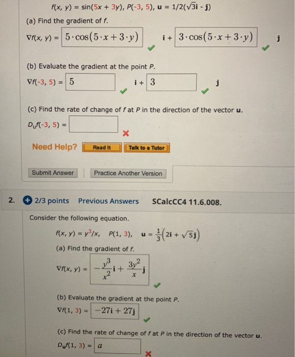 Solved F X Sin 5x 3y P 3 5 U 1 2 73i J Chegg Com