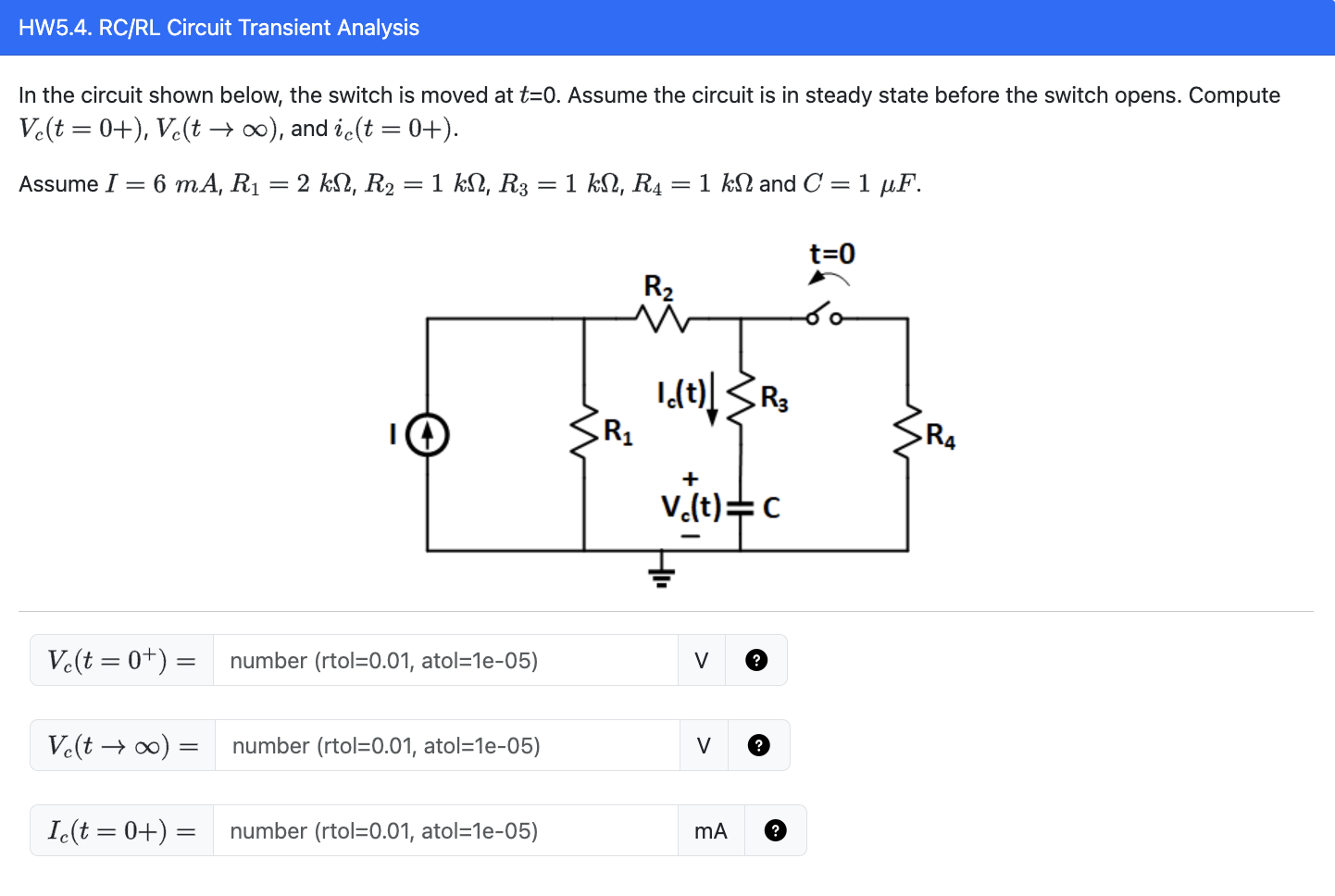 Solved In ﻿the circuit shown below, the switch is ﻿moved | Chegg.com