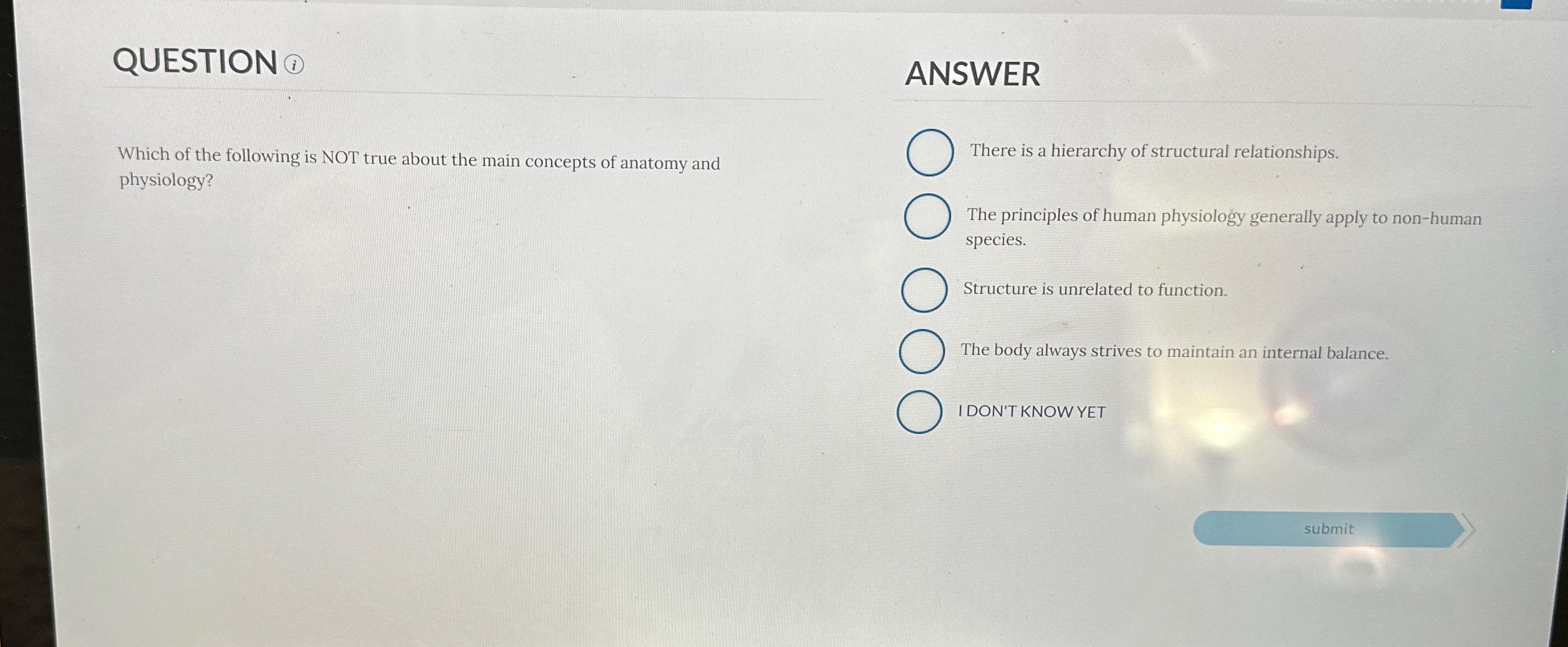 Solved QUESTIONWhich of the following is NOT true about the | Chegg.com