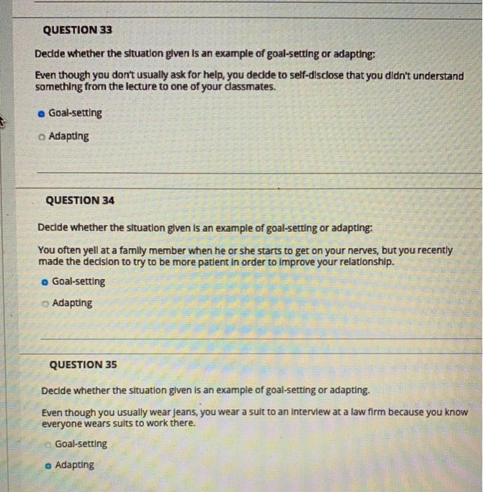 Solved QUESTION 33 Decide whether the situation given is an | Chegg.com