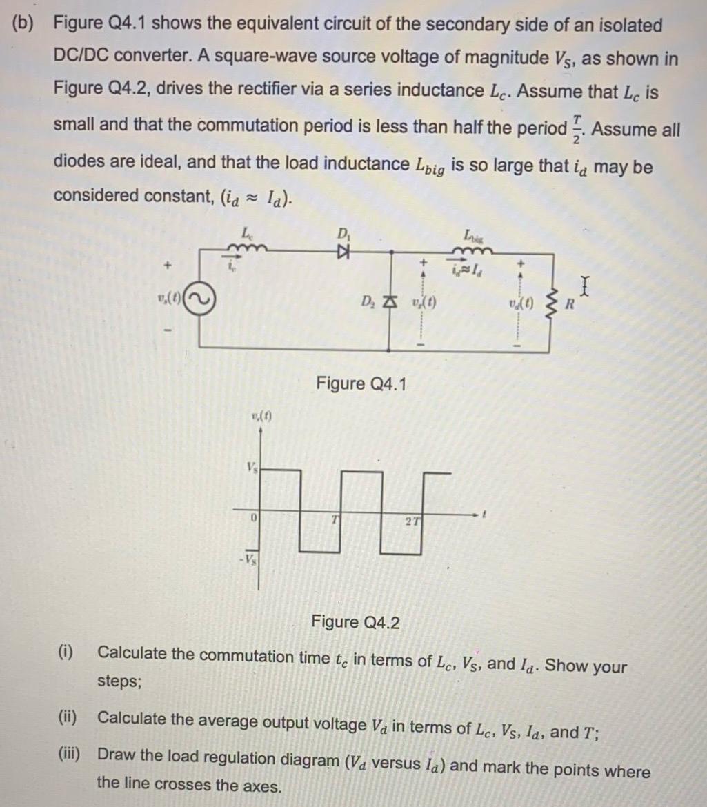 Solved (b) ﻿Figure Q4.1 ﻿shows The Equivalent Circuit Of The | Chegg.com