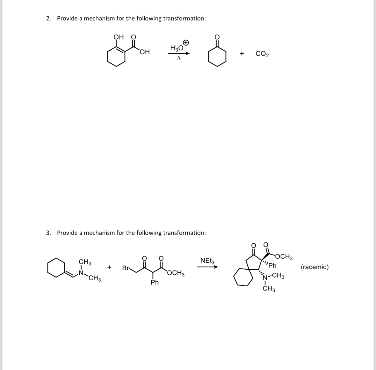Solved Provide a mechanism for the following | Chegg.com