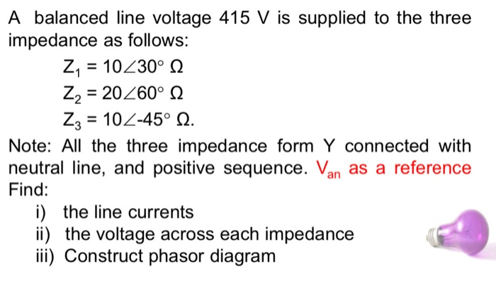 Solved Given an unbalanced delta-connected load which is: | Chegg.com