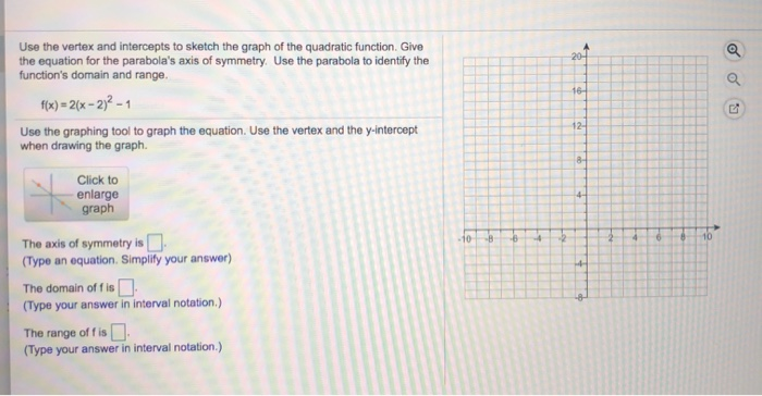 Solved Use The Vertex And Intercepts To Sketch The Graph