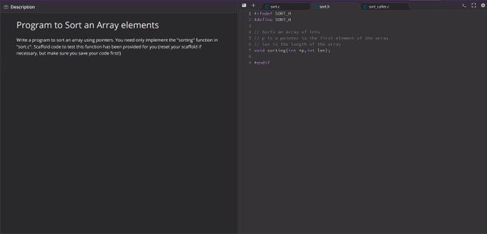 Solved Program to Sort an Array elements necessary, but mate | Chegg.com