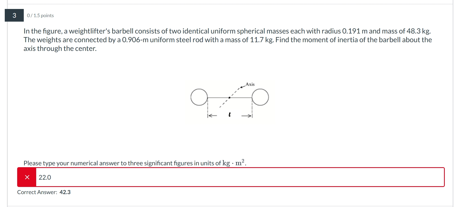 Barbell Math Solved In the figure, a weightlifter's barbell consists of | Chegg.com
