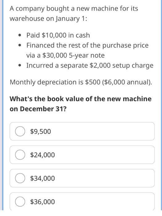 Solved A Company Bought A New Machine For Its Warehouse On | Chegg.com