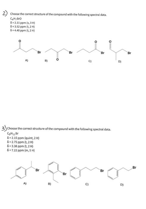 Solved Choose the correct structure of the compound with the | Chegg.com