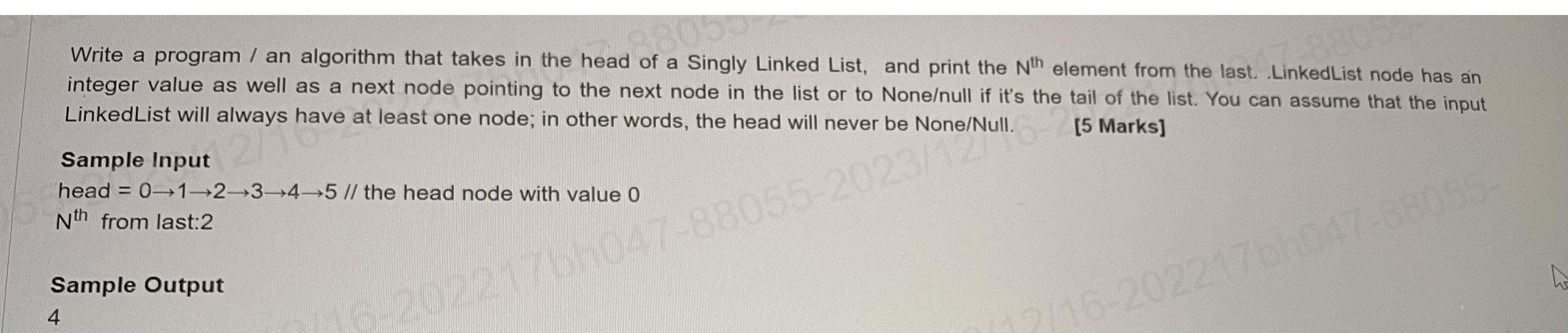 Solved Write a program / ﻿an algorithm that takes in the | Chegg.com