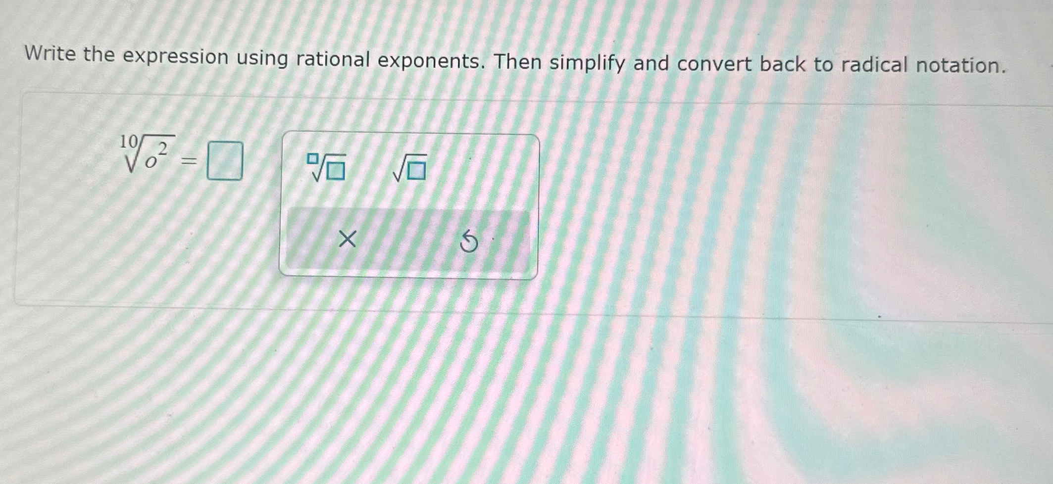 Solved Write the expression using rational exponents. Then | Chegg.com