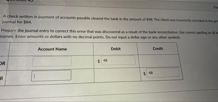Solved 39 A check written in payment of accounts payable | Chegg.com