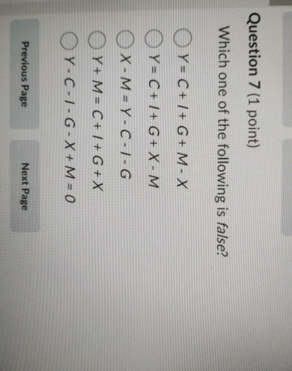 Solved Question 7 (1 point) Which one of the following is | Chegg.com