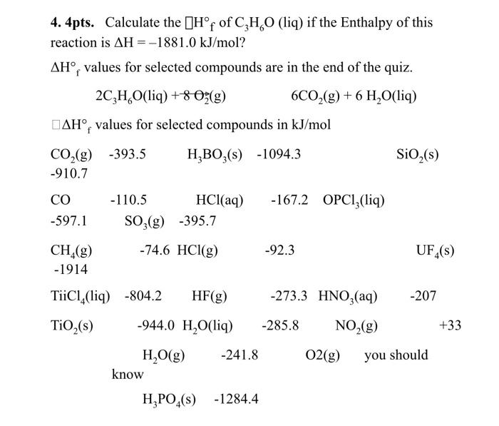 34 pts.. Calculate the ΔH∘rxn for the following | Chegg.com
