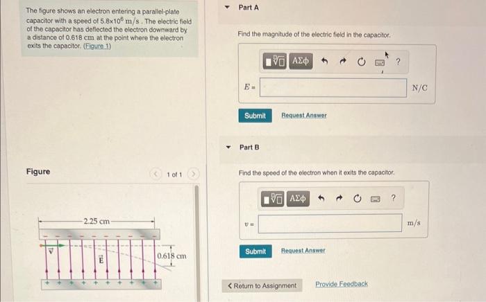 Solved The figure shows an electron entering a | Chegg.com