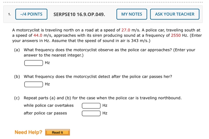 Solved -14 POINTS SERPSE10 16.9.OP.049. MY NOTES ASK YOUR | Chegg.com