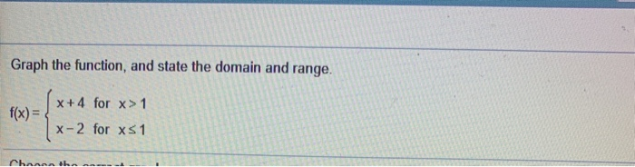Solved Graph the function, and state the domain and range. | Chegg.com