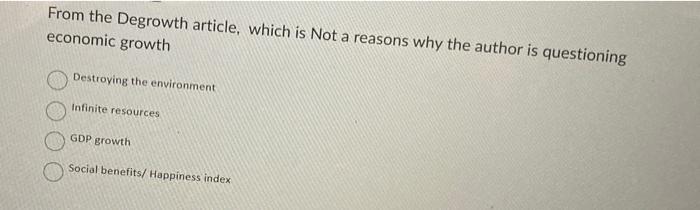 1 which of the following is not a factor of sustainability