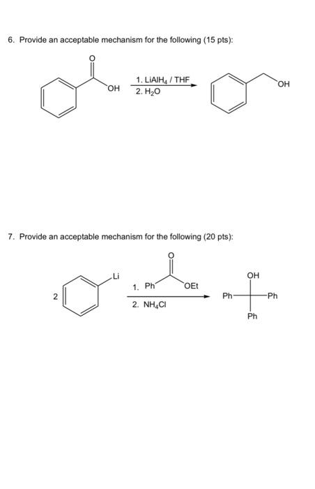 Solved 6. Provide an acceptable mechanism for the following | Chegg.com