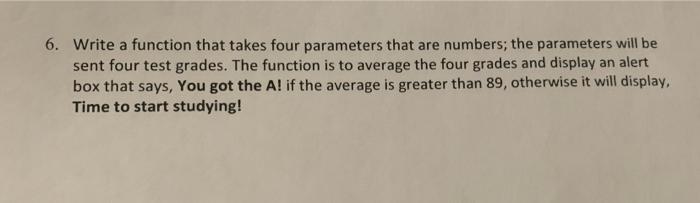 Solved Write a function that takes four parameters that are | Chegg.com