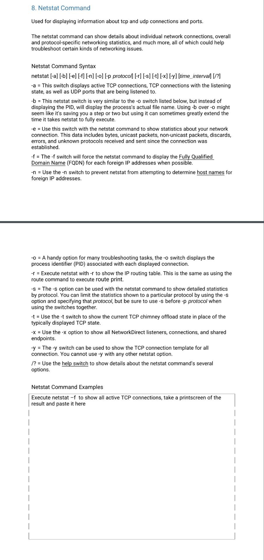 Solved Run each command in this document, capture the screen | Chegg.com
