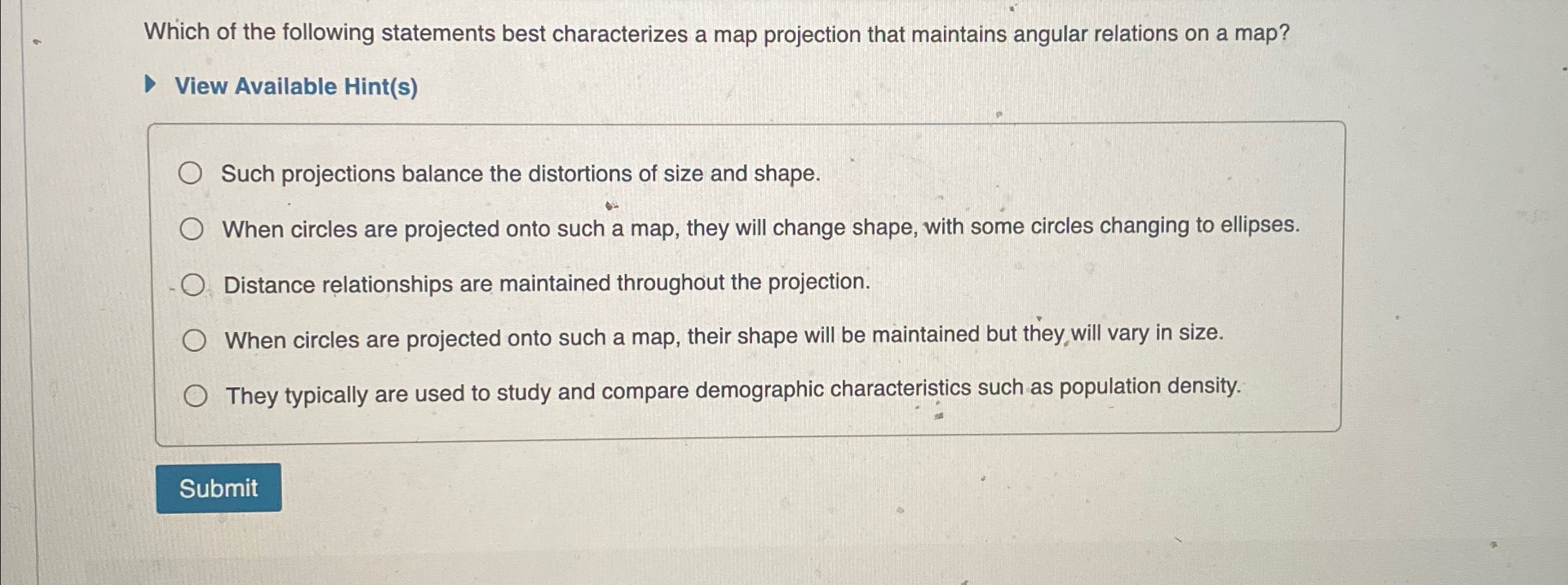 Solved Which Of The Following Statements Best Characterizes | Chegg.com