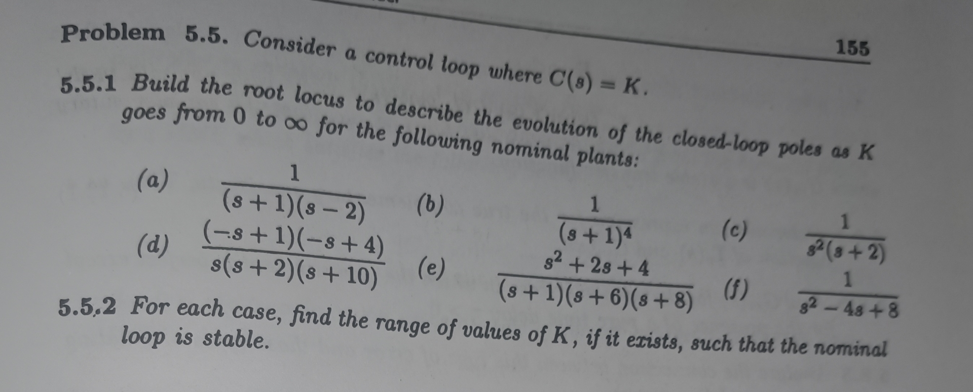 Problem 5.5. Consider a control loop where | Chegg.com