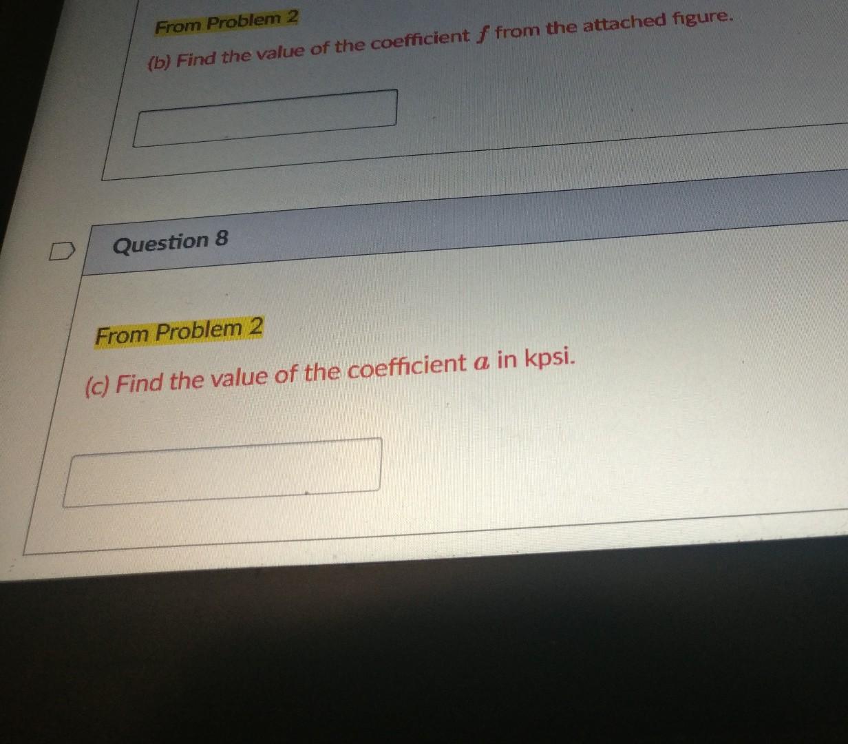 Solved From Problem 2 (b) Find the value of the coefficient | Chegg.com