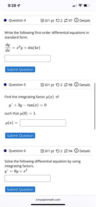 Solved 9:28 Question 4 B0/1 Pt 297 Details Write The | Chegg.com