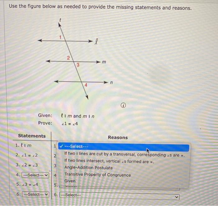 Solved Use the figure below as needed to provide the missing | Chegg.com