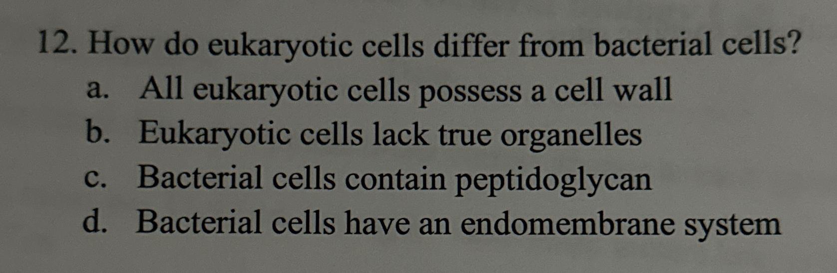 bacteria are examples of eukaryotic cells