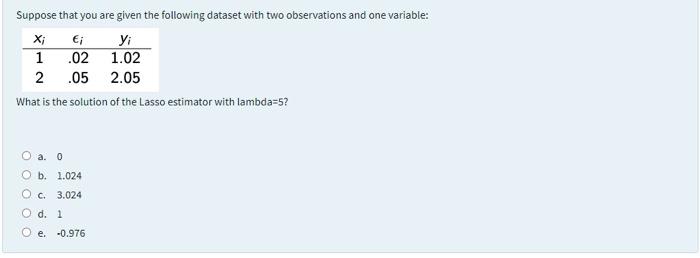Solved Suppose that you are given the following dataset with | Chegg.com