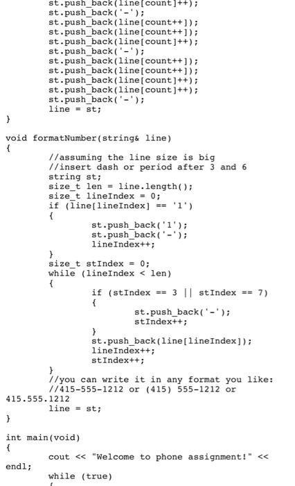 Solved Assignment String Class Version Write A C Program Chegg Com