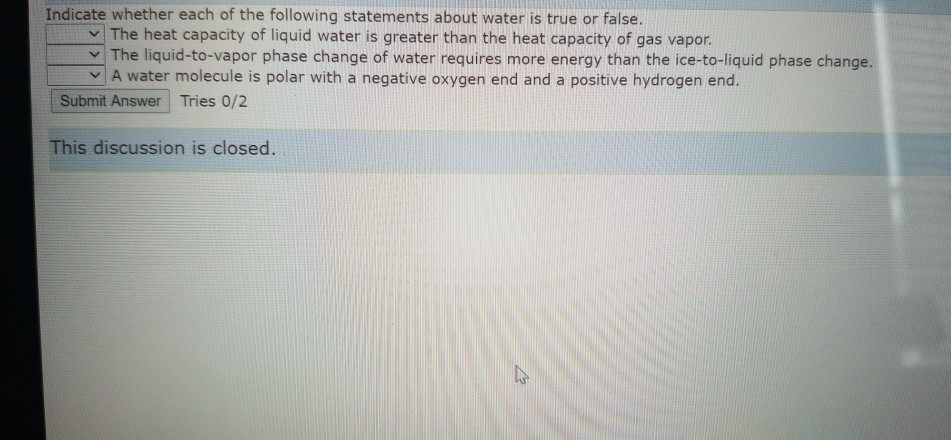 Solved Indicate whether each of the following statements | Chegg.com